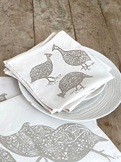 Guinea Fowl - Pebble - Serviette