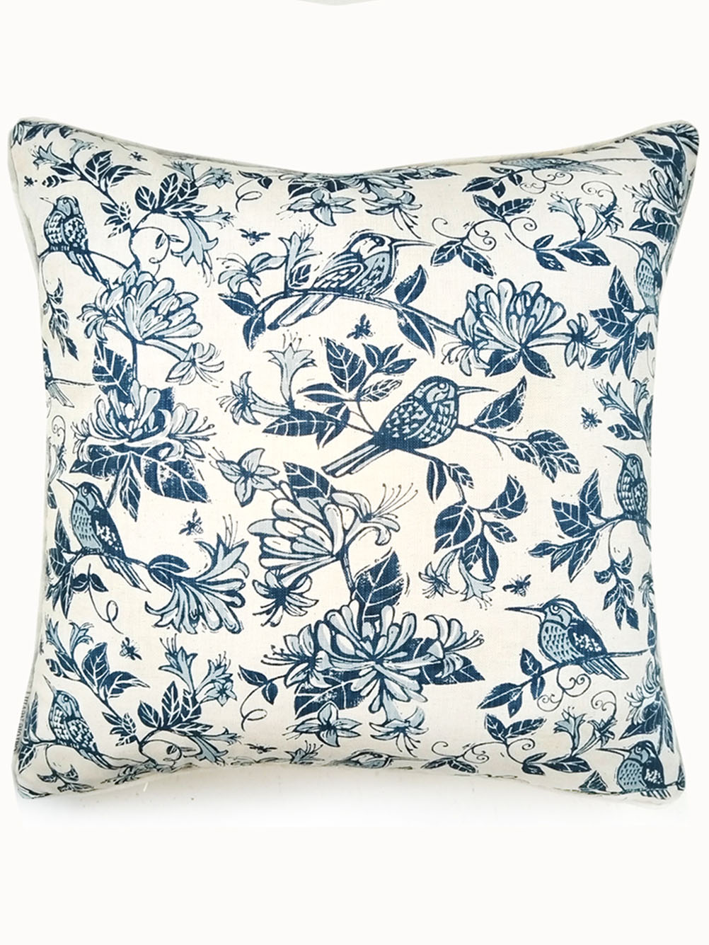 A. Honey Suckle Indigo cushion A. Honey Suckle Indigo cushion