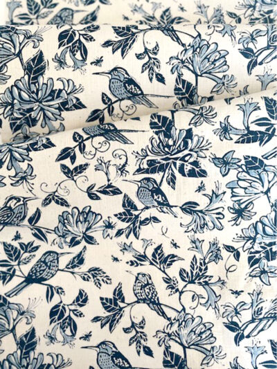 Honeysuckle - Indigo - Fabric by Meter