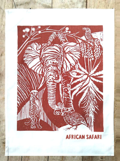 Elephant & Meerkat - Rooibos - Tea Towel - 68x46 - Printed