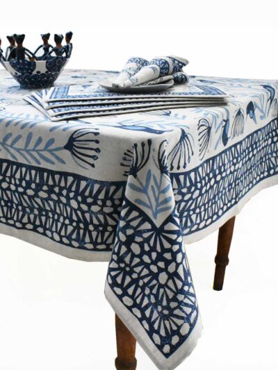 Pincushion Trellis - Bluebottle - Tablecloth