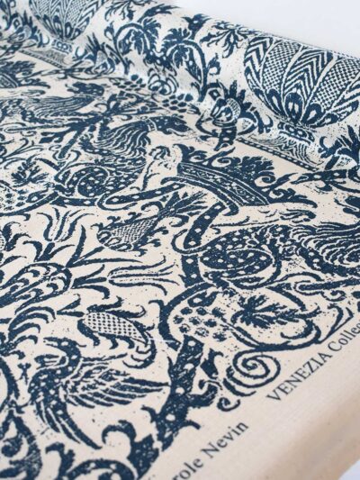 Pompeii - Indigo - Fabric by metre