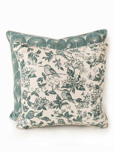 Honeysuckle - Indigo (single colour) - Cushion Cover