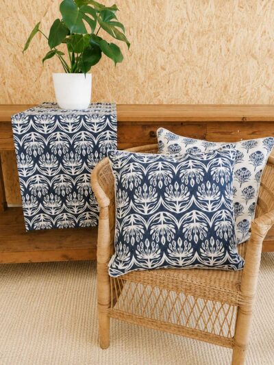 Agapanthus  - Indigo - Cushion Cover