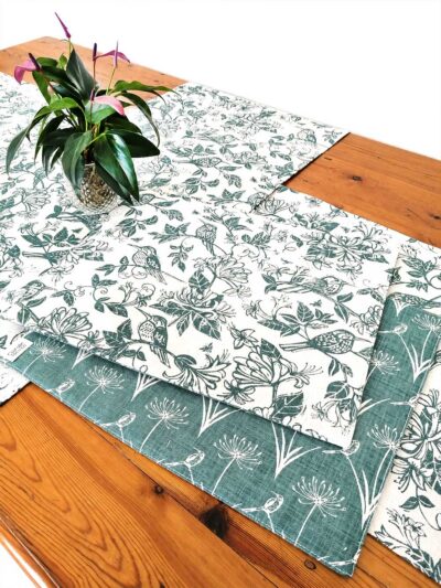 Honeysuckle - Aqua (single colour) - Placemat Padded