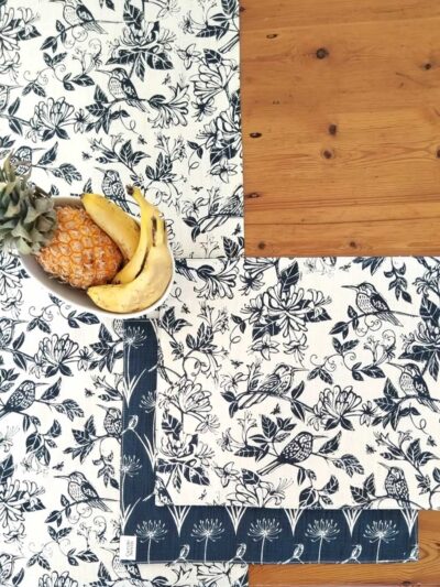 Honeysuckle - Indigo (single colour) - Placemat Padded