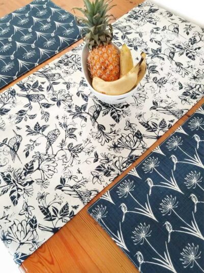 Honeysuckle - Indigo (single colour) - Runner